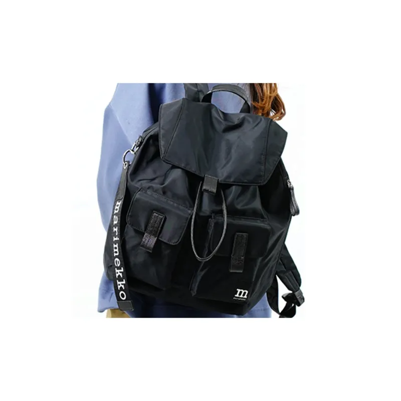 Marimekko Nylon Backpack Regular Women's Black-3