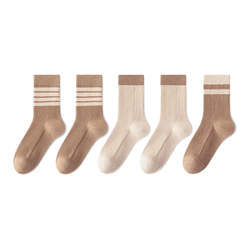 Lan Miao Mid Calf Socks Women's 5 Pack-2