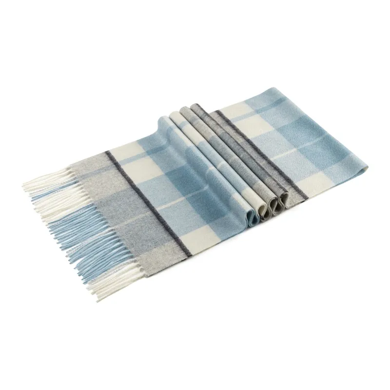 Shanghai Story 100% Cashmere Knit Scarves Men's Dark Red Stripes Gift Box Set-1
