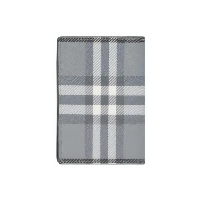 Burberry Vintage Check Folding Card Case 4 Card Slot Storm Grey Check-2