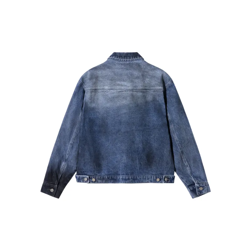 SANBAI STUDIO Denim Jacket Unisex Washed Blue-2