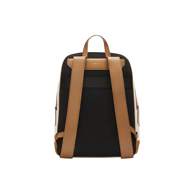 BALLY Cow Leather Backpack Large Size Men's Nude-3