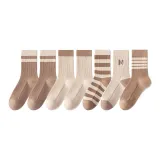 2 Coffee Single Stripe+2 Milk White+1 Wide Stripe+1 Milk White M+1 Coffee Four Stripes