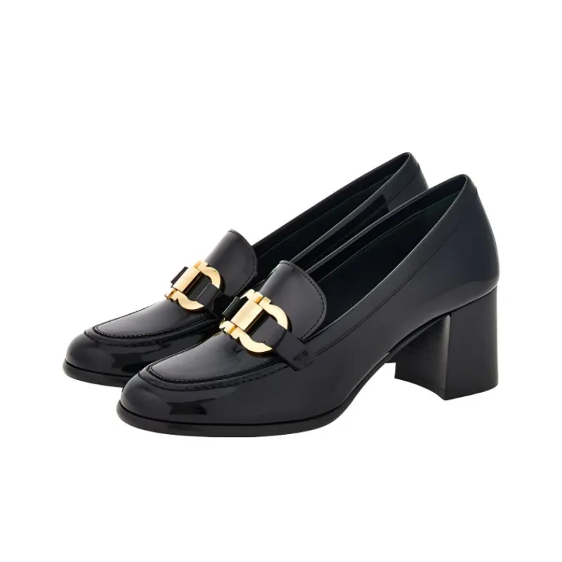 FERRAGAMO 60mm Gancini-buckle Patent Leather Pumps-2