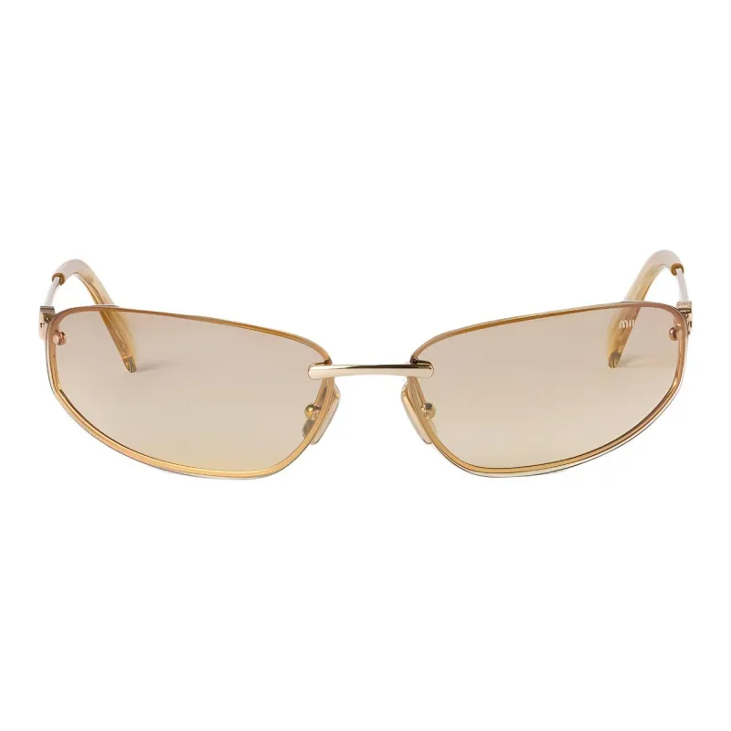 MIU MIU Gradient Lens Metal Sunglasses-1
