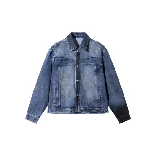 SANBAI STUDIO Denim Jackets Unisex Washed Blue