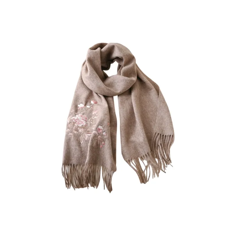 Hang Silk Road 100% Sheep Wool Knit Scarves Women's-7