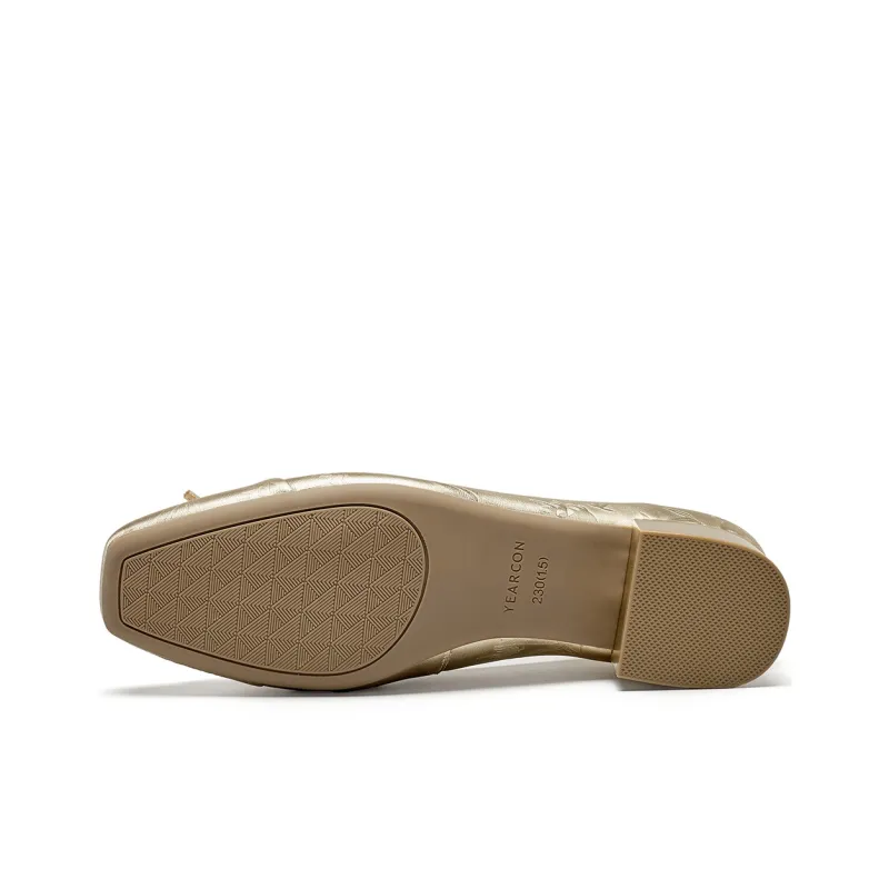 YEARCON Casual Single Shoes Medium Heel Women's-7