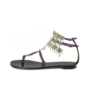 Giuseppe Zanotti Amira Embellished Suede Sandals Women's