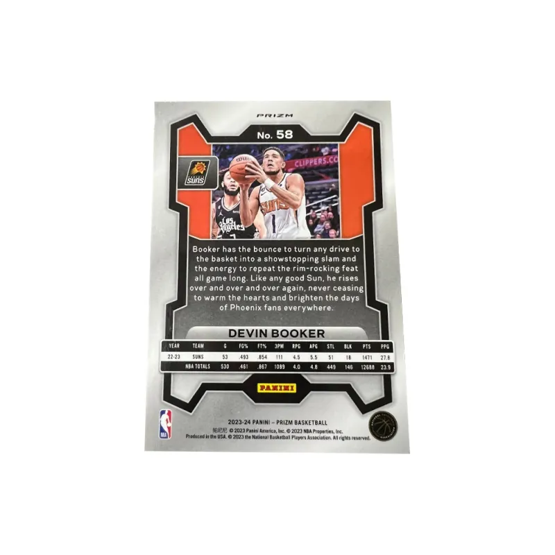 PANINI Suns Core Devin Booker Prizm Collection Red Ice Flake Player Card Rare Card Sports Cards 1 Pc-1