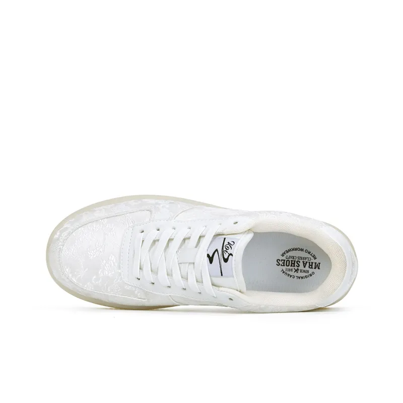 MR.A Country Style Series Low Top Skateboard Shoes Men's White-1