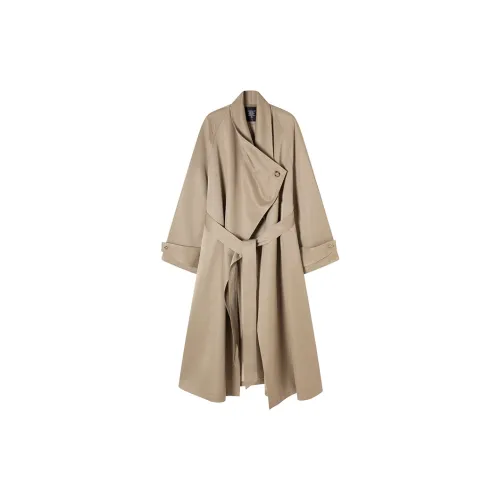 Ouyang Trench Coats Women's Minced Tea Brown