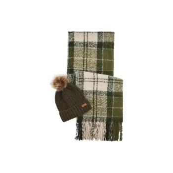 BARBOUR Knitted Beanie And Scarf Set