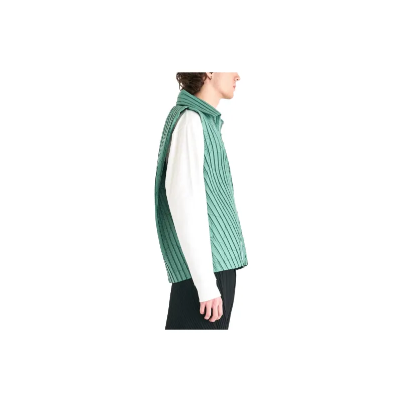 Homme Plissé Issey Miyake Vest Men's Green-2