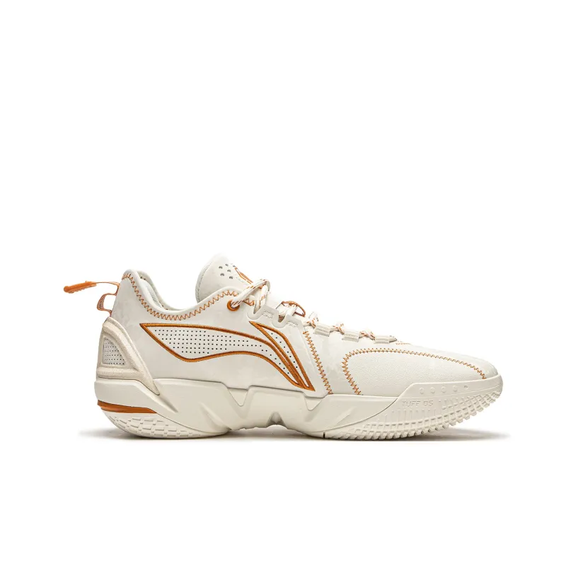 LiNing Anti Wool 4.5 Cushioning Anti Slip And Wear Resistant Low Top Basketball Shoes Men's Beige-1