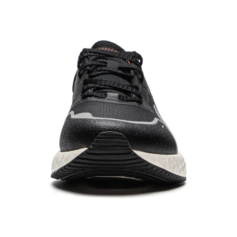 LiNing Cloud Shield Cushioned Slip Resistant Rebound Low Top Casual Running Shoes Men's Black White-4