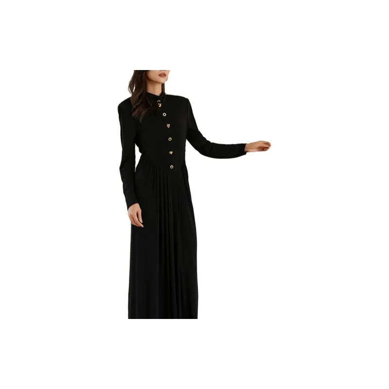 BESIONIA FW24 Long Sleeved Dresses Women's Black-2