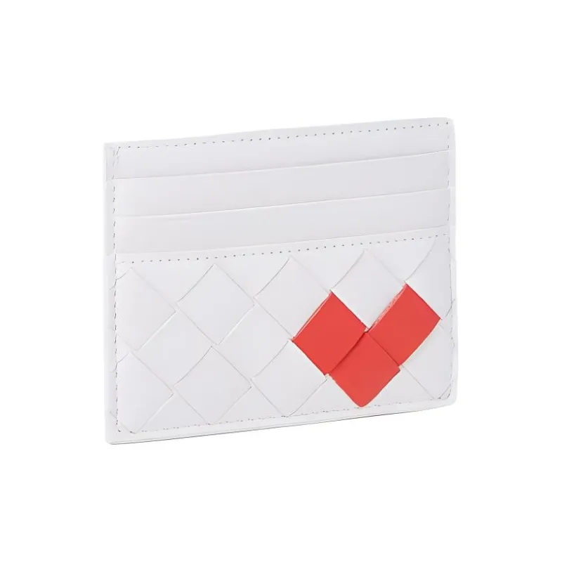 Bottega Veneta Leather Card Holder Women's White-1