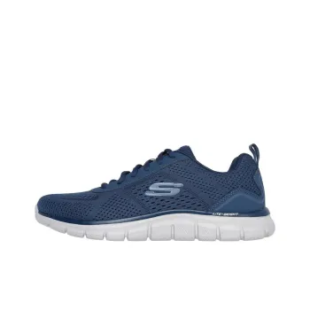 Skechers Skechers Track Breathable And Wear resistant Low Top Casual Shoes Men's Blue