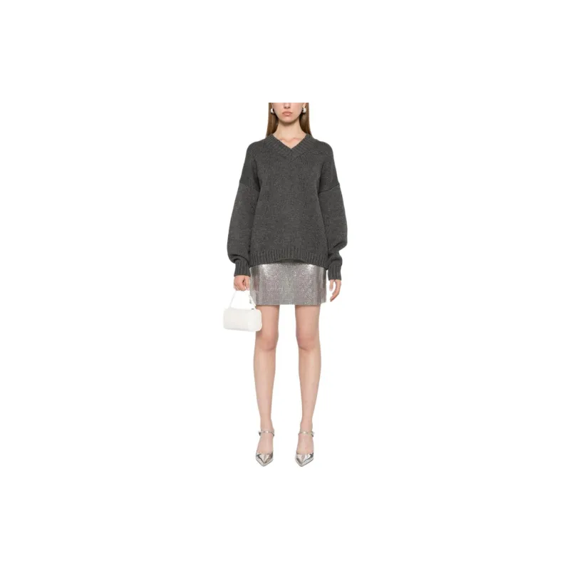 Rabanne Mesh Mini Skirt 'Silver'-1