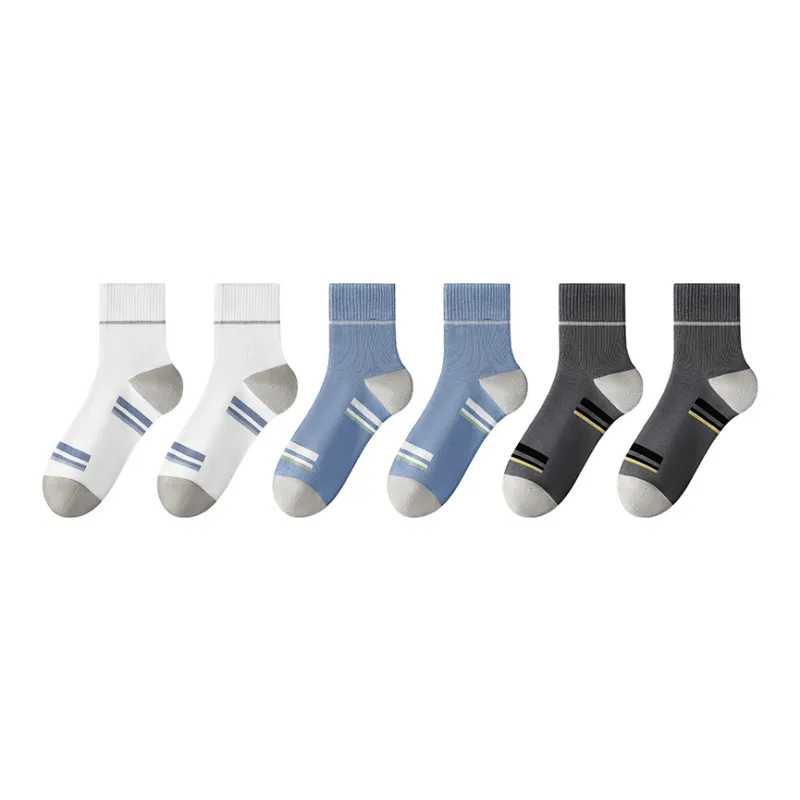 H YXIANG Mid Calf Socks Men's 6 Pack-2