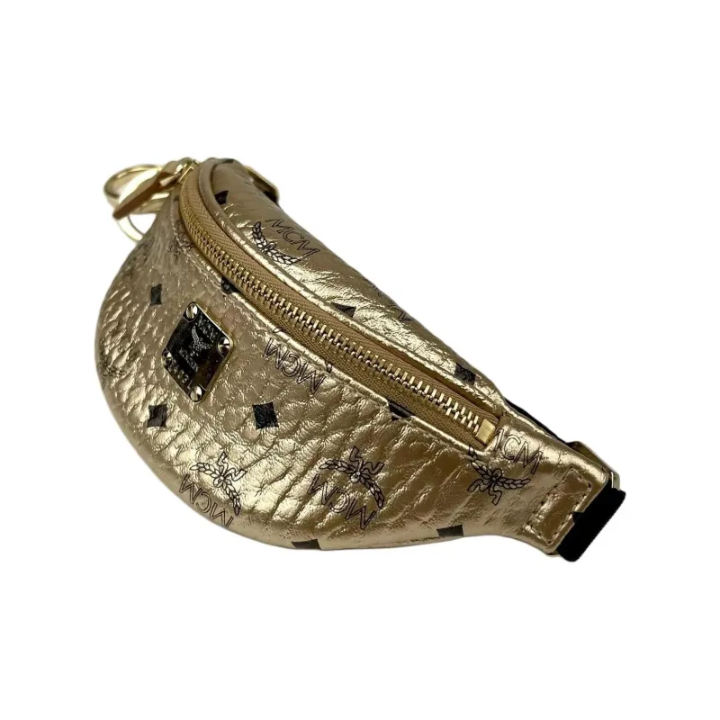 MCM Berlin Visetos Coated Canvas Bag Accessory Mini Women's Gold-2