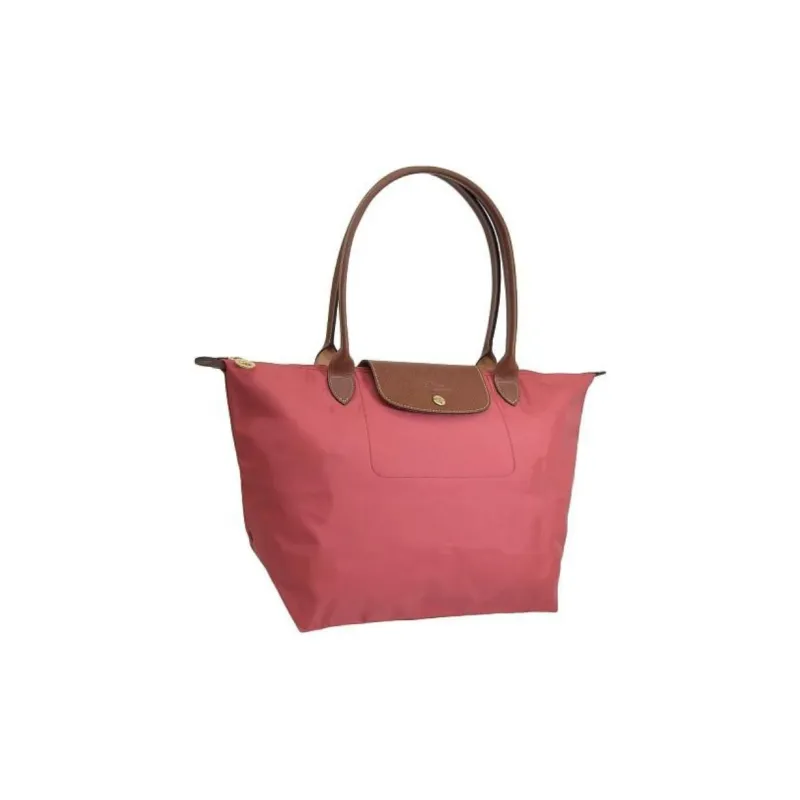 LONGCHAMP Le Pliage Recycled Canvas With Leather Trim Dumpling Bag Handbag, Shoulder Bag Tubas Women's Red-2