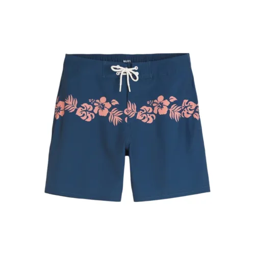 Hollister Swimming Shorts Men Blue Floral Stripes