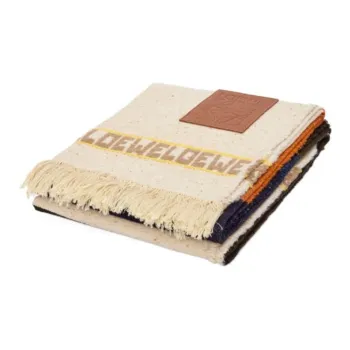 LOEWE Wool Knit Scarves Men's Beige