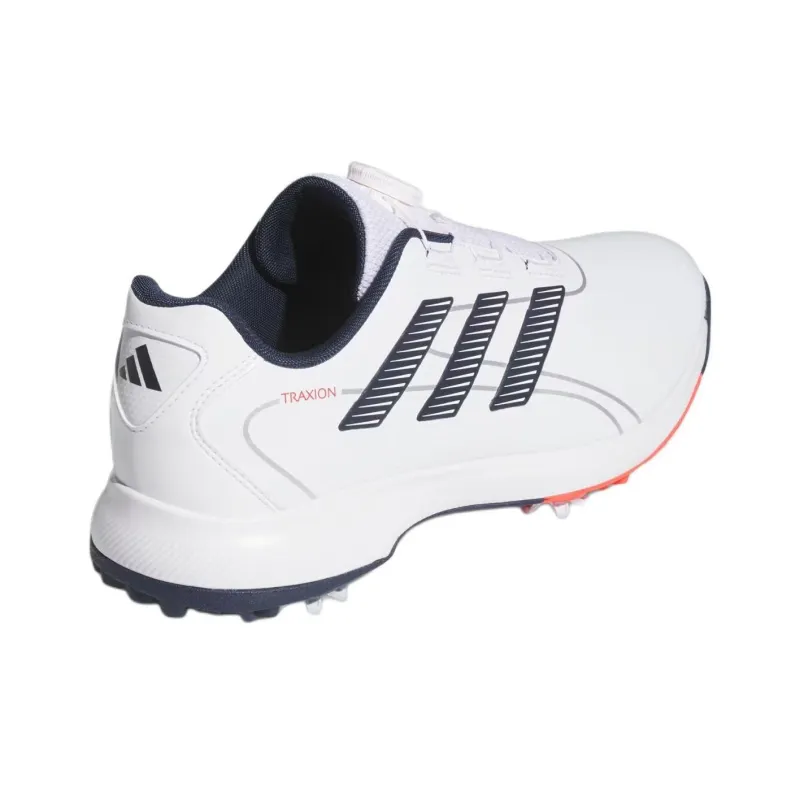 Adidas Traxion Anti-Slip Wear-Resistant Low-Top Golf Shoes Men's White-3