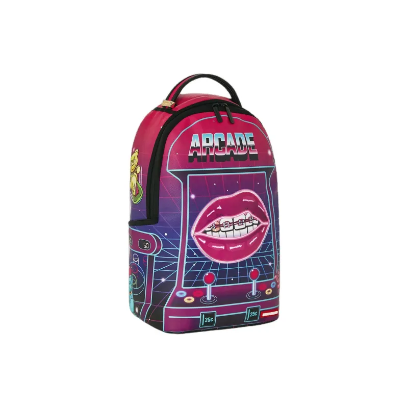SPRAYGROUND Artificial Leather Backpack Unisex Red-3