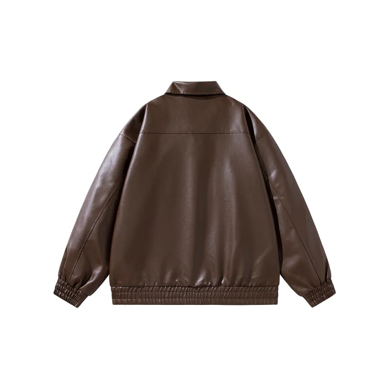 DIEMME Leather Jacket Unisex Brown-1