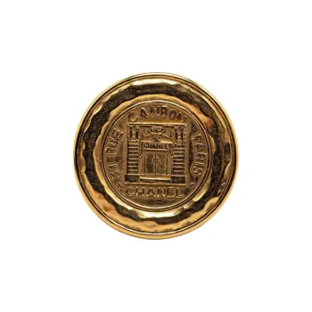 CHANEL 1990s Rue Cambon Medallion Brooch