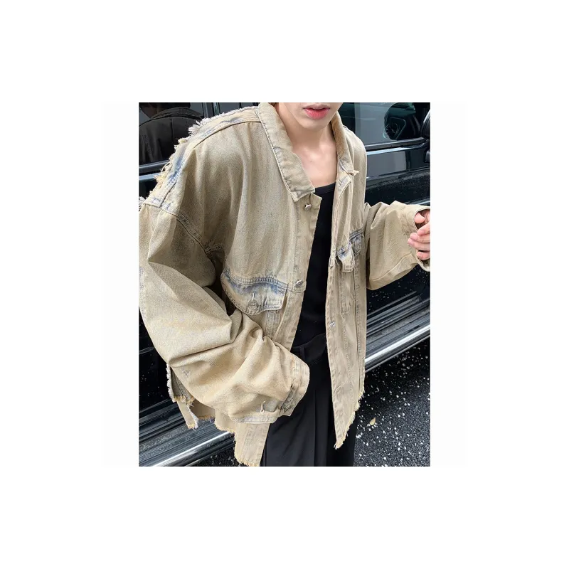 SOCKKEY Denim Jacket Unisex Yellow Mud-6