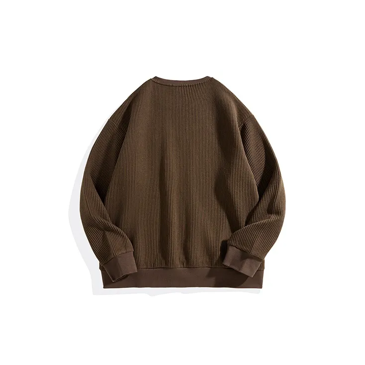 PEACEBIRD MEN Knitted Fabric With Muscle Texture Crew Neck Sweatshirt Men's-1