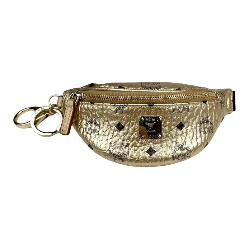 MCM Berlin Visetos Coated Canvas Bag Accessory Mini Women's Gold-0
