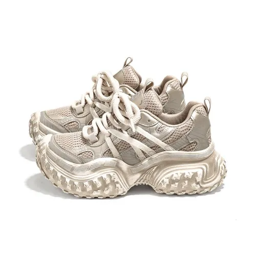 PAUL FRANK Abrasion Resistant Low Top Chunky Sneakers Women's Khaki