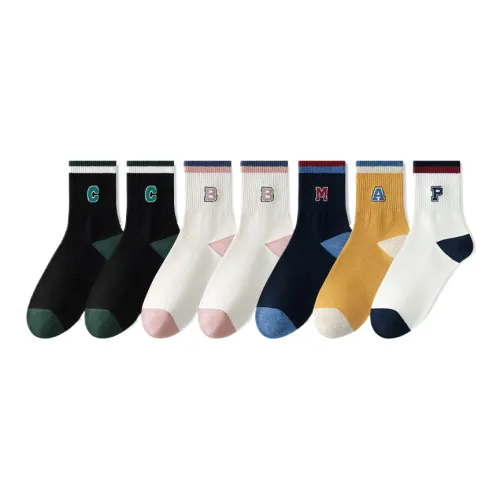 Lan Miao Mid-Calf Socks Women's 7 Pack