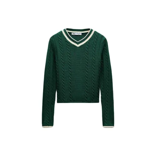 ZARA Knitwear Women's Green