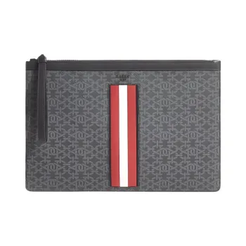 BALLY BOLLIS TPU Wrist Bag Clutch Men's Black