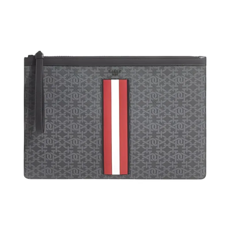 BALLY BOLLIS TPU Wrist Bag Clutch Men's Black-0