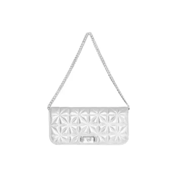 REBECCA MINKOFF Polyurethane Handbag Shoulder Bag Clutch Women's Silver