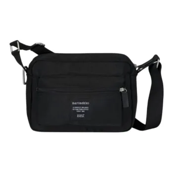 Marimekko Nylon Crossbody Bag Shoulder Bag Unisex Black