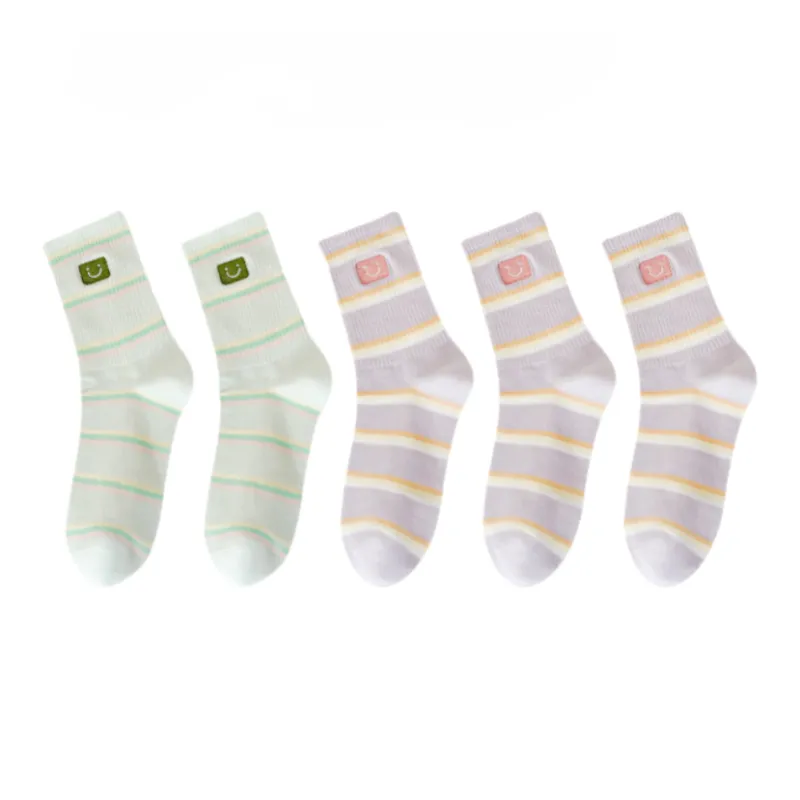 Lan Miao Mid Calf Socks Women's 5 Pack-4