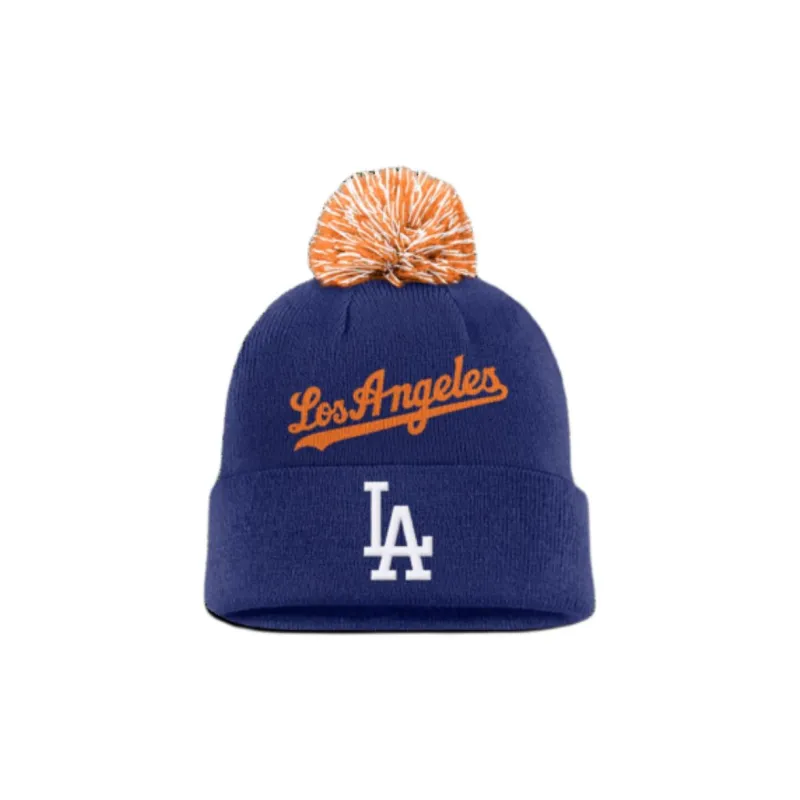Nike Los Angeles Dodgers Peak Men's Nike Mlb Cuffed Pom Beanie-0