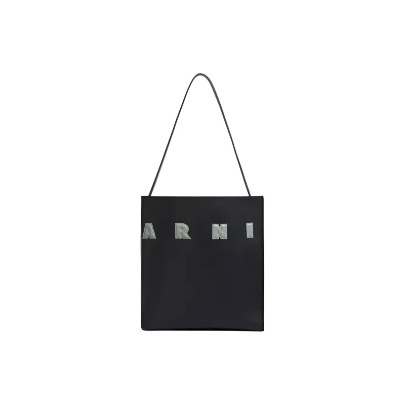 MARNI Museo Logo Patch Small Hobo Bag-0