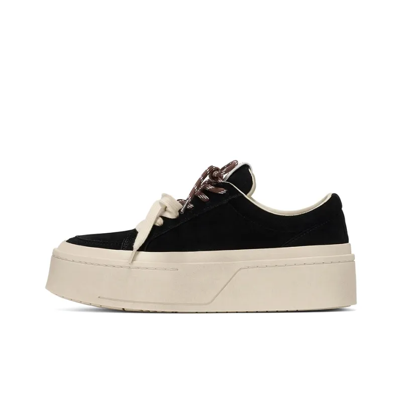 GG CC Skateboard Shoes Women's Low Top Black/Khaki-0