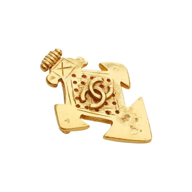 CHANEL Pre Owned 1994 Logo Brooch-0