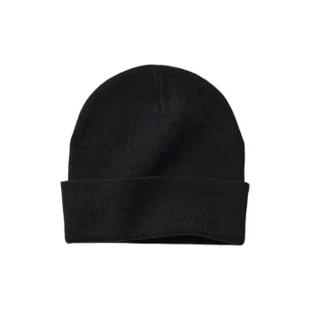 UNIQLO Acrylic Polyamide Sheep Wool Beanies Unisex Gray/Black