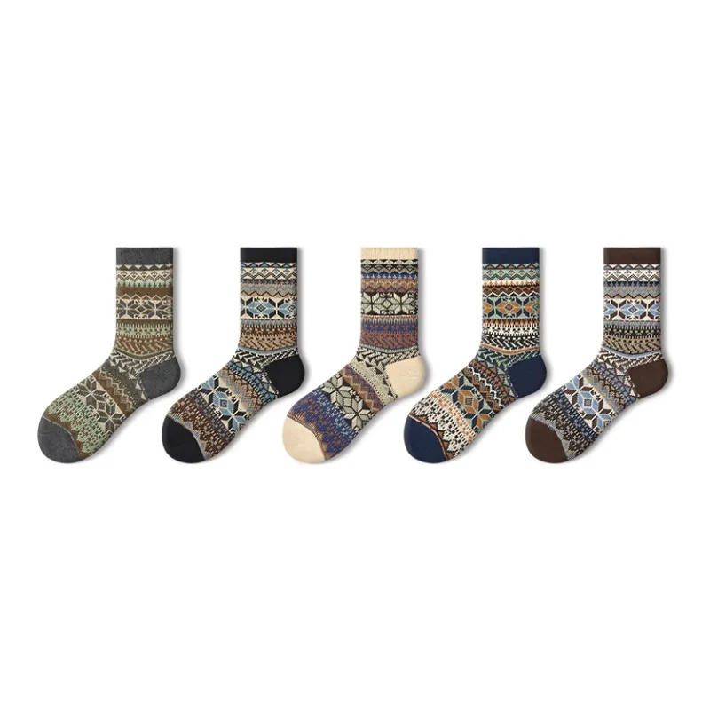 Primeet Mid Calf Socks Men's 5 Pack-0